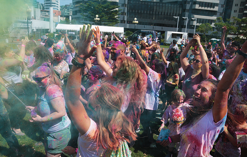 Holi Festival of Colour : Wellington : New Zealand : Richard Moore : Journalist : Photographer :